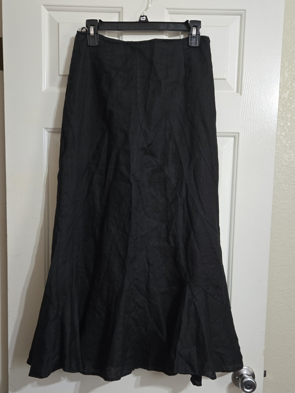 Saint Tropez West Black LINEN/POLY Maxi Skirt